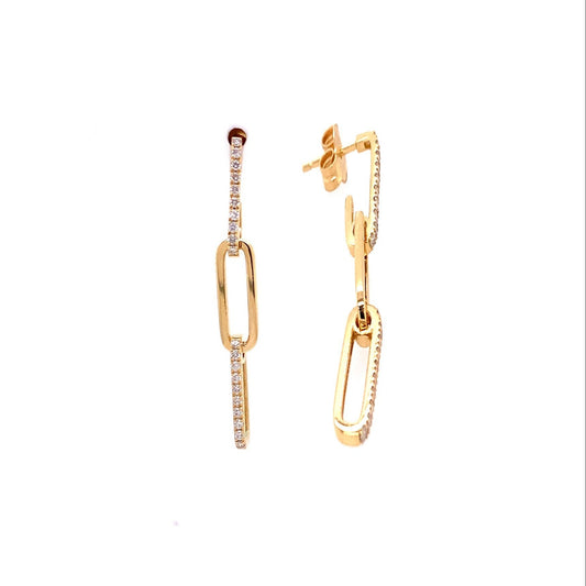 Diamond Paperclip Earing