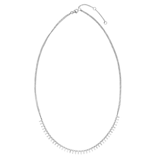 Baguette Diamond Dangle Necklace