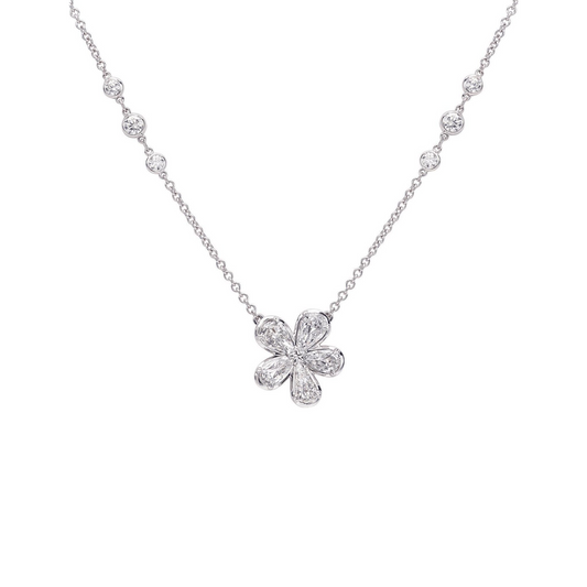 Diamond Flower Necklace