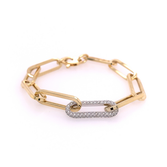 Paperclip Diamond Bracelet