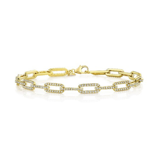 Diamond Paperclip Bracelet