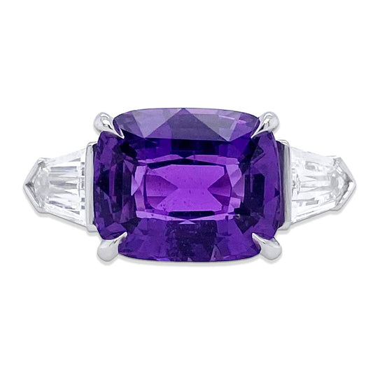 Purple Sapphire & Diamond Ring