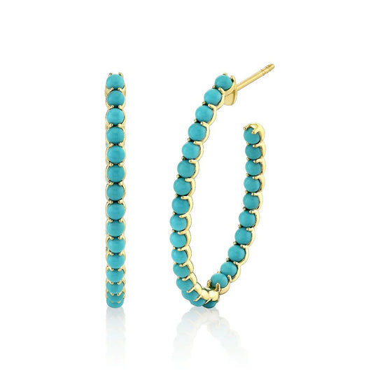 Turquoise Hoop Earrings