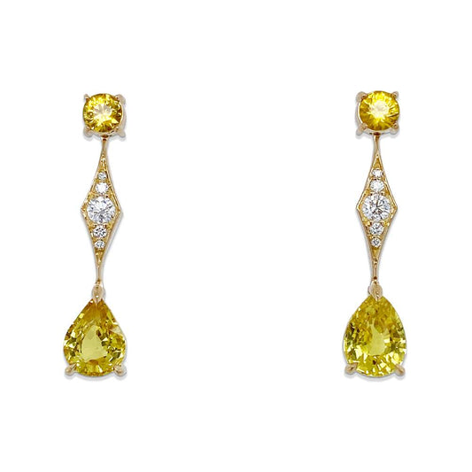 Yellow Sapphire Earring