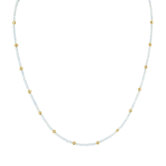 Sky Blue Topaz Beaded Necklace