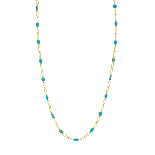 Mixed Shape Turquoise Necklace