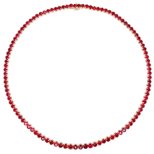 Ruby Tennis Necklace