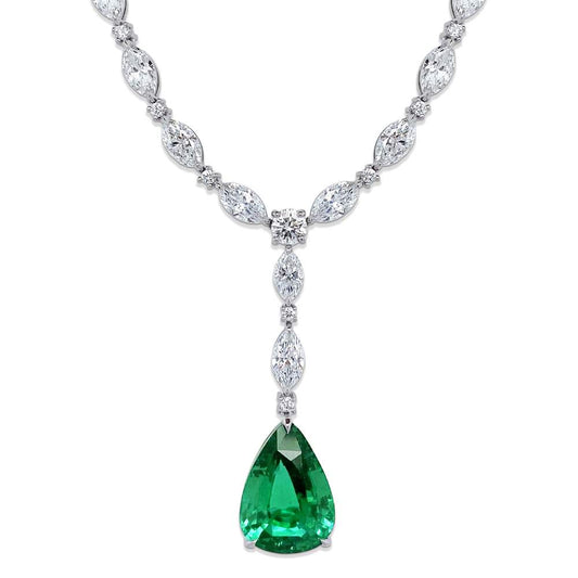 Zambian Emerald Drop Necklace