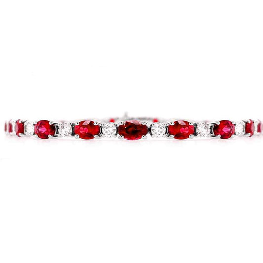 Oval Mozambique Ruby Bracelet