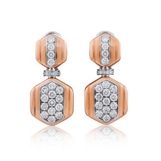 Mother of Pearl and Diamond Reversable Dangle Earring