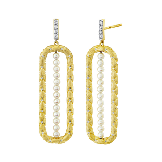 Gold Pearl Earring