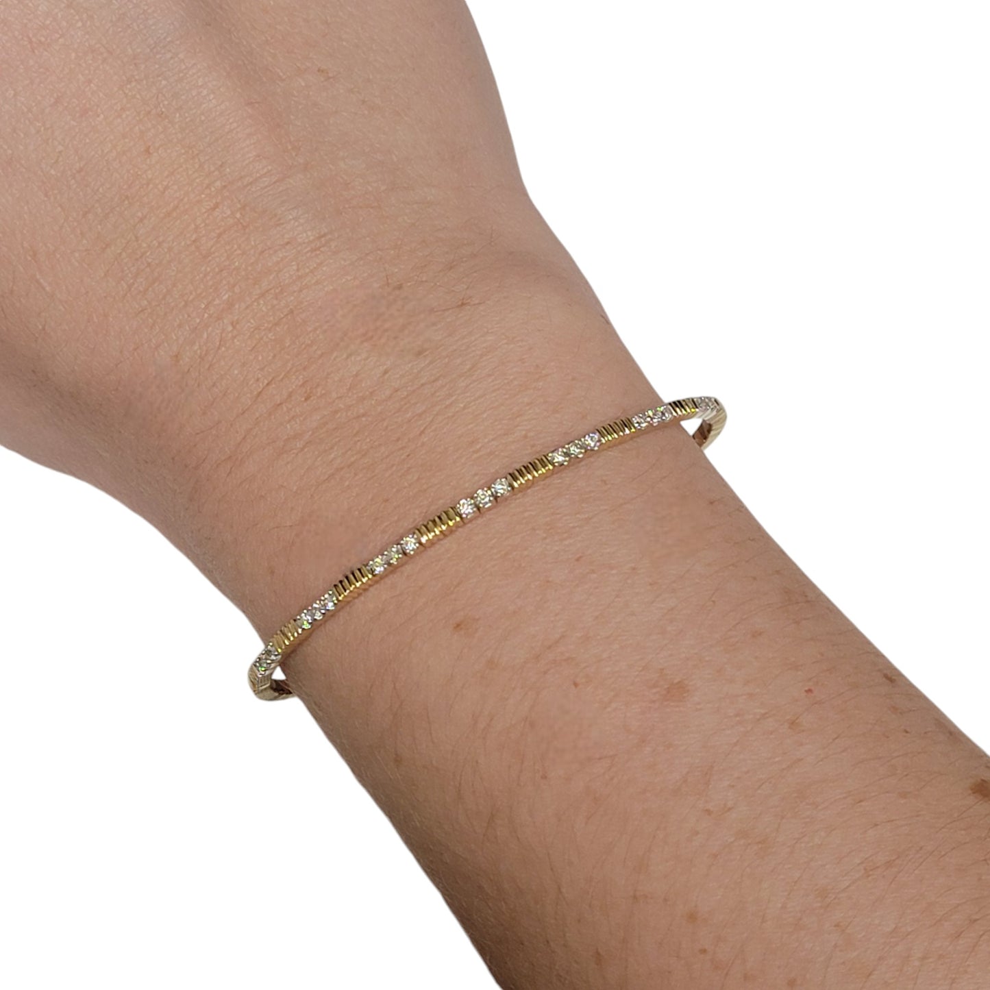 Diamond Pickleball Bracelet with Stripe Detail