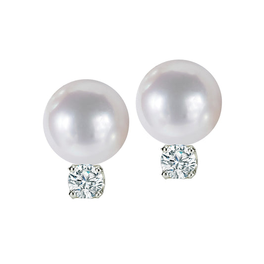 South Sea Pearl and Diamond Earrings