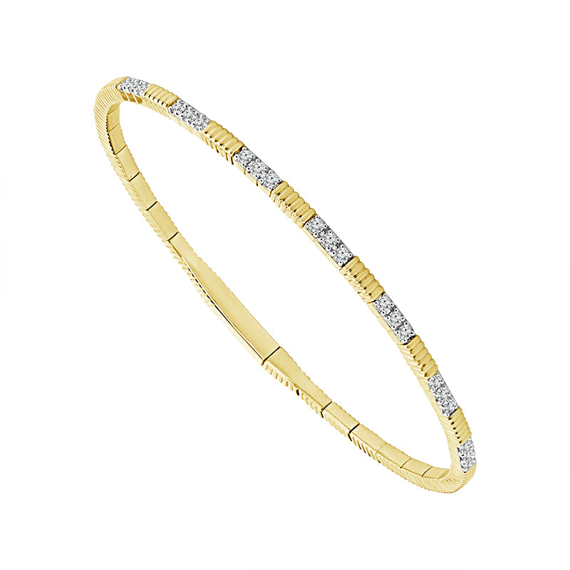 Diamond Pickleball Bracelet with Stripe Detail