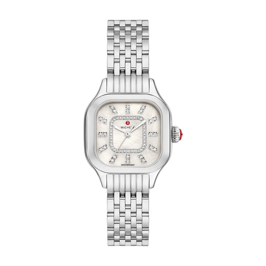 Meggie Stainless Steel Diamond Dial Watch