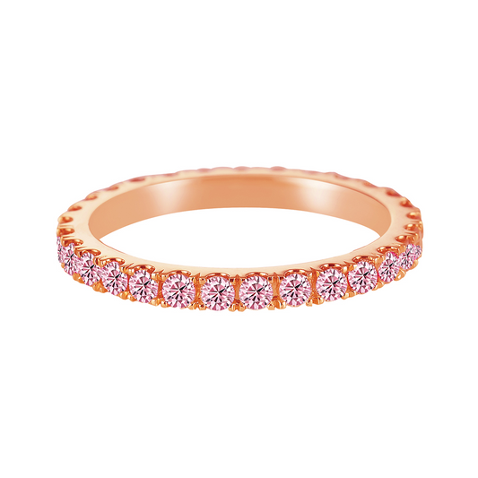 Natural Pink Diamond Band