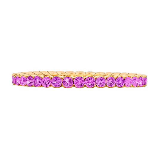 Pink Sapphire Eternity Band