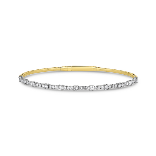 14k yellow gold diamond pickleball bracelet