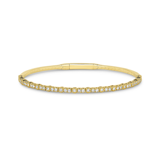 14k yellow gold & diamond pickleball bracelet