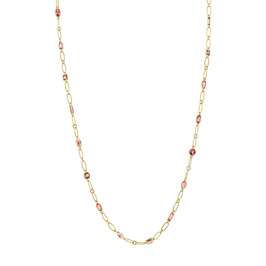 Sloane Street pink tourmaline necklace