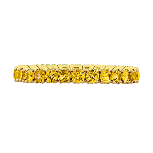 Yellow Sapphire Eternity Band