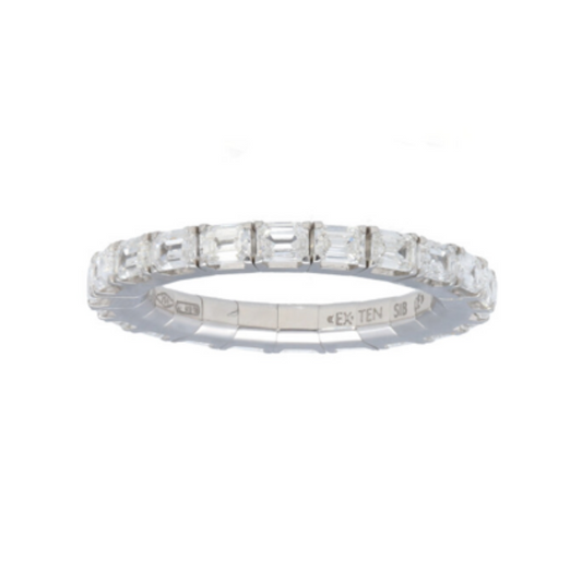 2ctw emerald cut diamond stretch band