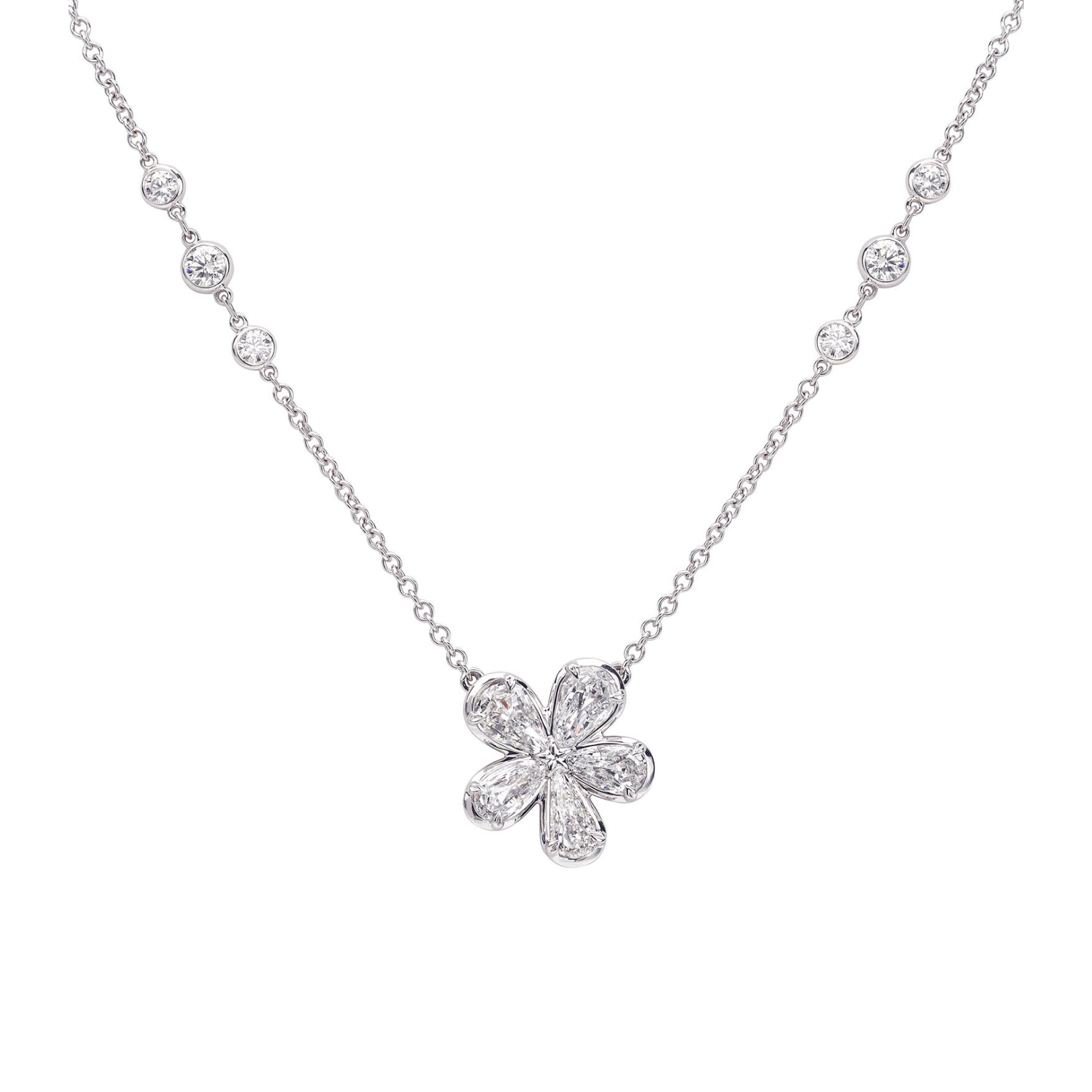 ネックレス・ペンダント MORELLATO 5203 CIONDOLO 1POINT DIAMOND CROSS MOTIFS NECKRACE Italian Murano Glass Mosaic Floral Cross Pendant Necklace in