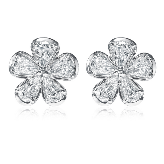 Diamond Flower Earrings