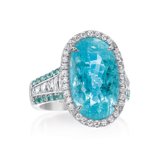 Paraiba Tourmaline & Diamond Ring
