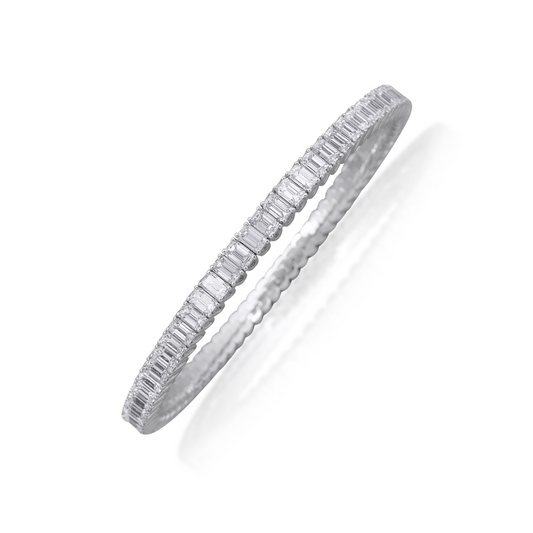 Xpandable Emerald cut Diamond Flex Bracelet