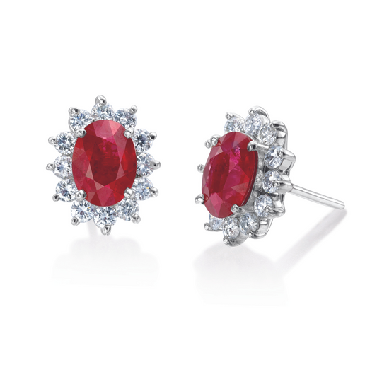 Ruby & Diamond Earrings