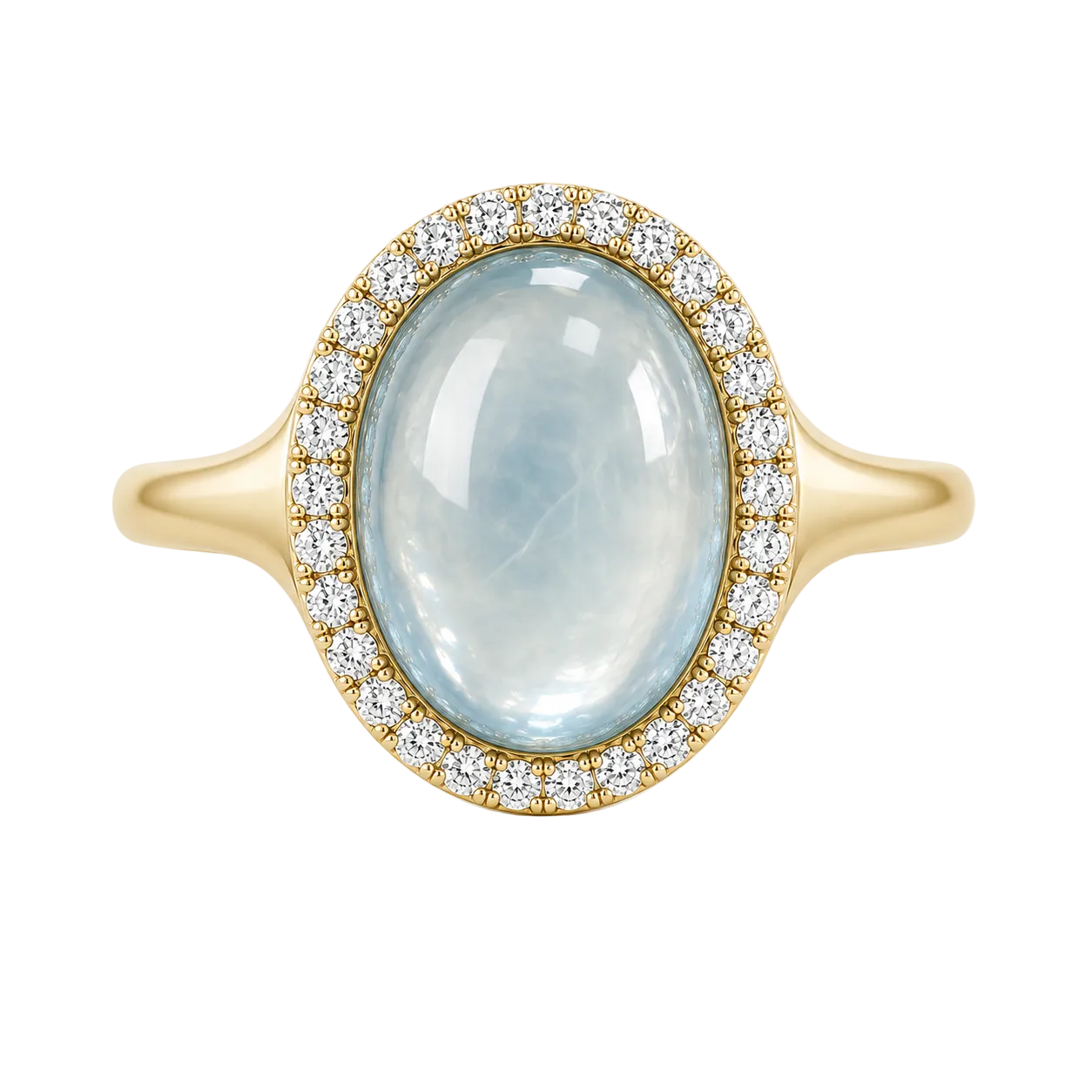 Aquamarine & Diamond Ring