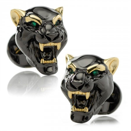 Black and Gold Panther Cufflinks