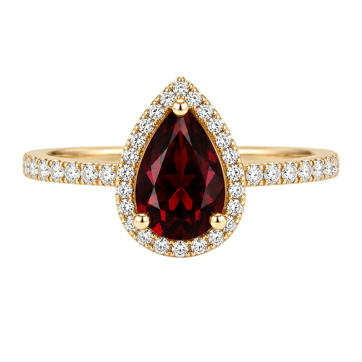 Garnet & Diamond Ring
