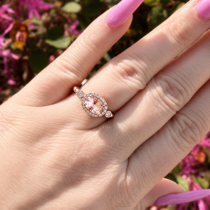 Morganite & Diamond Ring