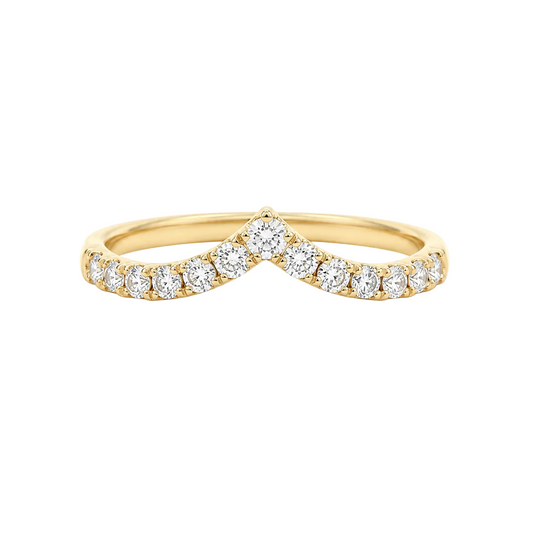 Contoured Diamond Band