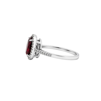 Garnet & Diamond Ring