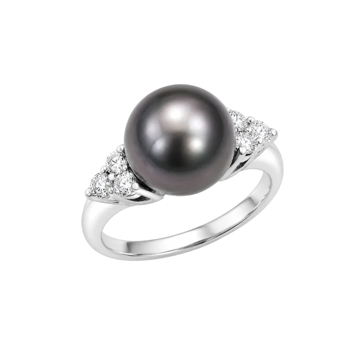 Tahitian Pearl & Diamond Ring