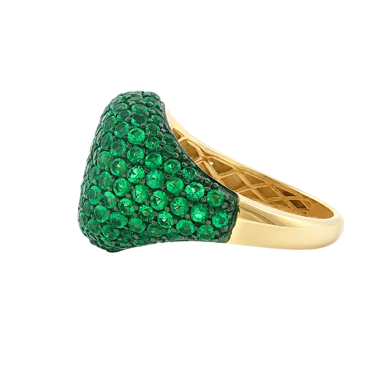 Emerald Pave Ring