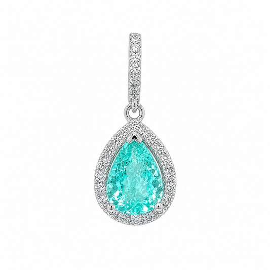 Paraiba Tourmaline Pear Shape Necklace