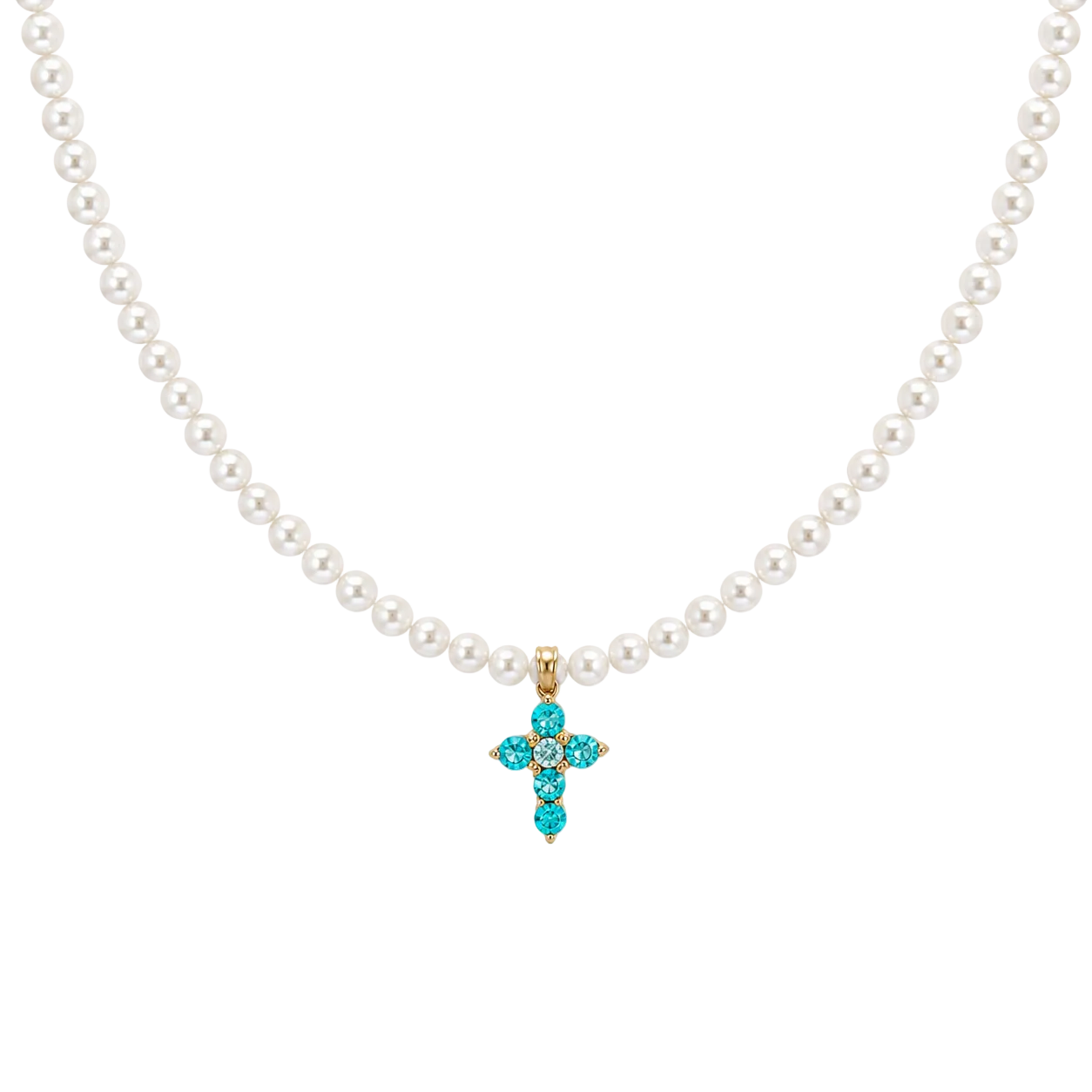 Pearl & Paraiba Tourmaline Necklace