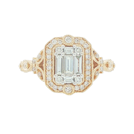 Baguette & Diamond Seamless Engagement Ring