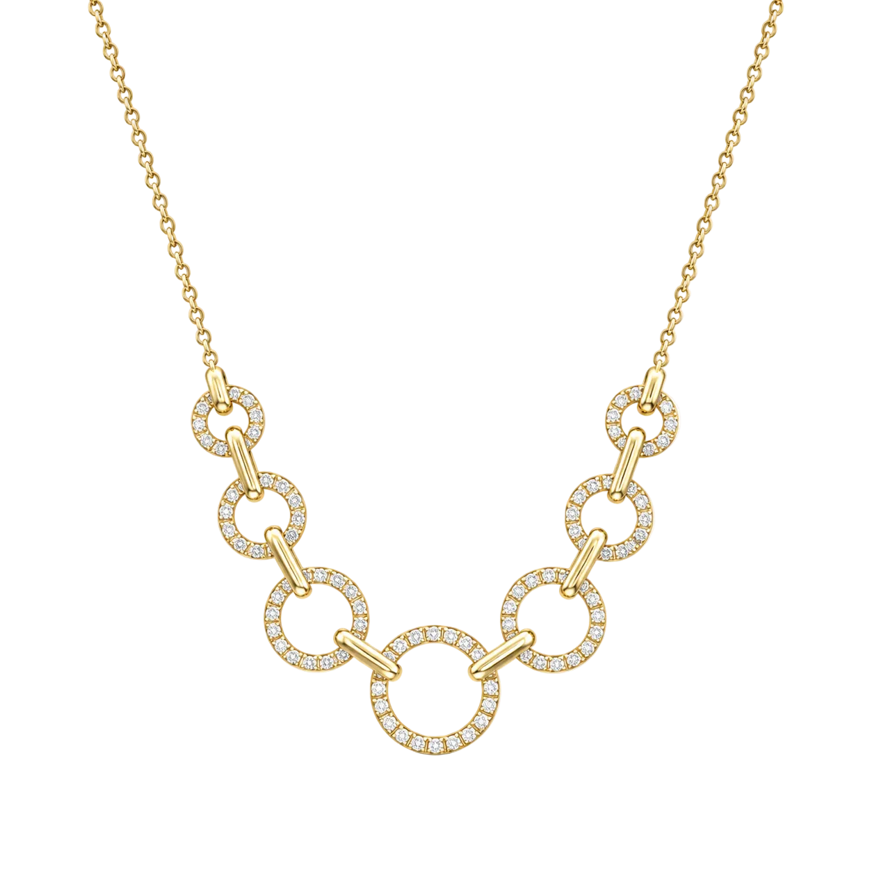Gold Diamond Circle Chain