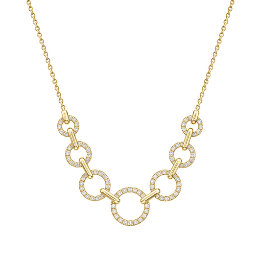Gold Diamond Circle Chain