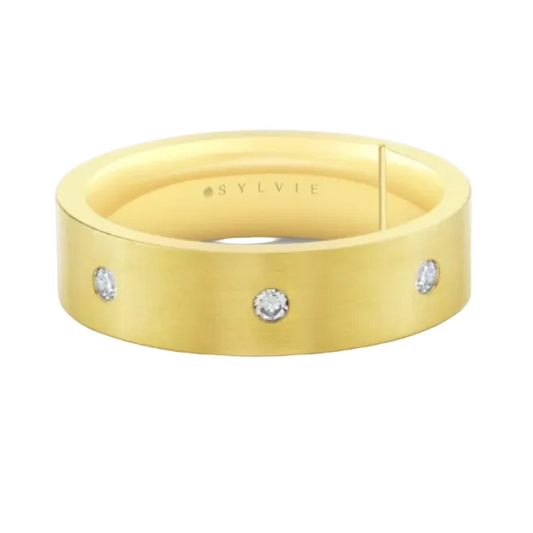 Diamond Three Stone Wedding Band