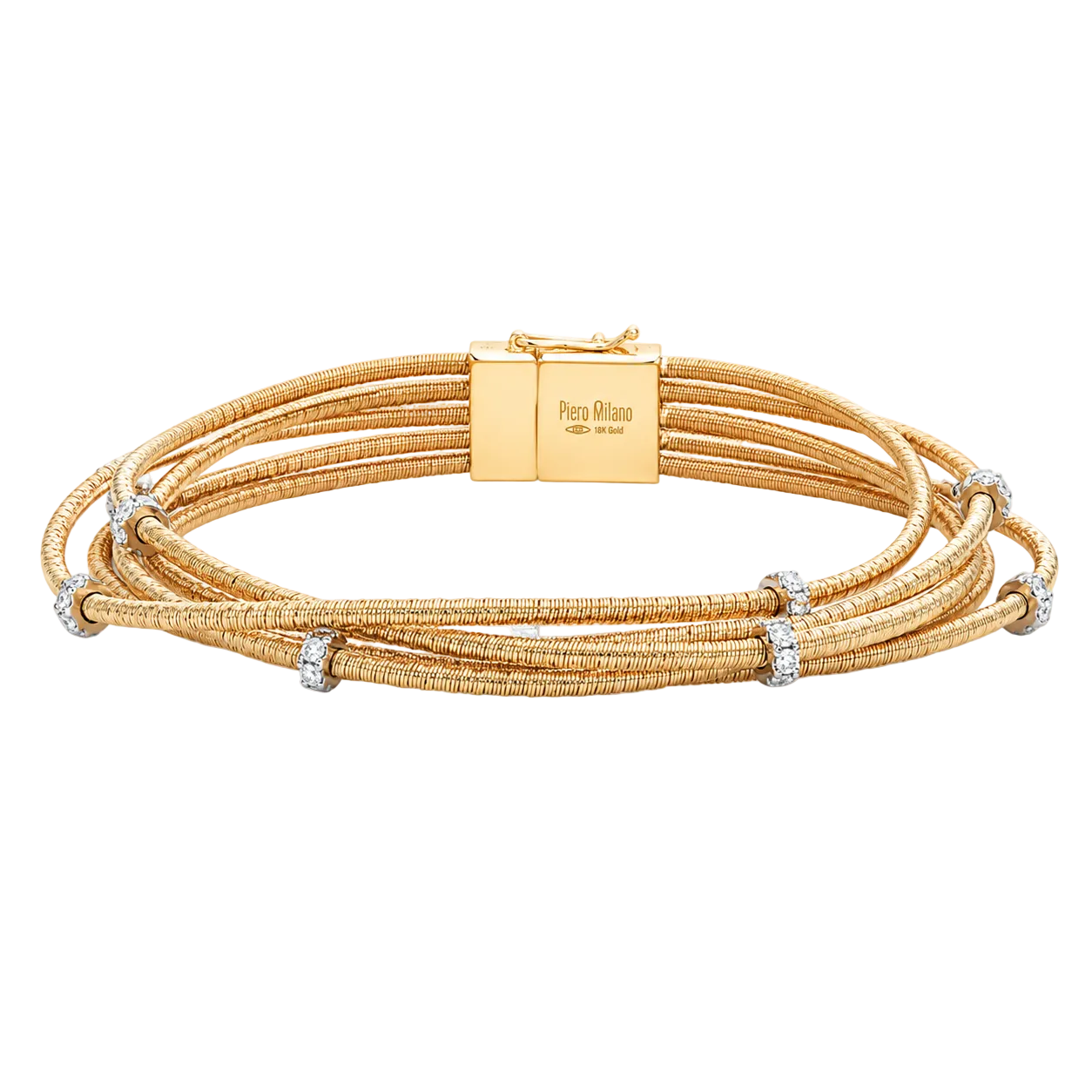Gold Rondelle 5-Strand Bracelet