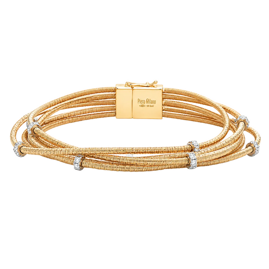 Gold Rondelle 5-Strand Bracelet