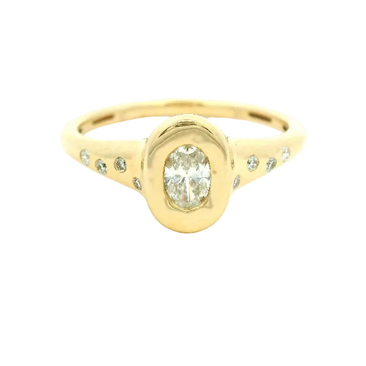 Ladies Diamond Signet Ring