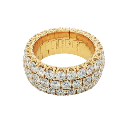 Diamond Three Row Xpandable Ring