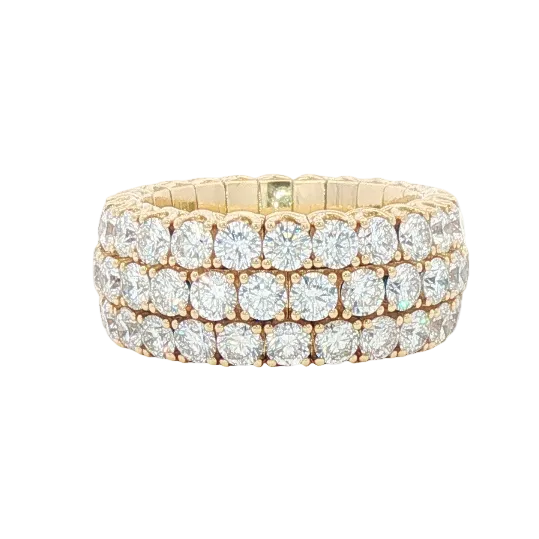 Diamond Three Row Xpandable Ring